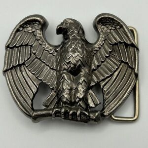 Vintage 1982 Avon Majestic Eagle Belt Buckle 2.5" W Pewter Silver Color